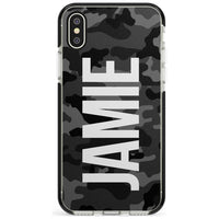 Personalised Black Camo Name Vertical