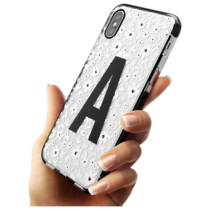 Initiale en gras personnalisée et florale