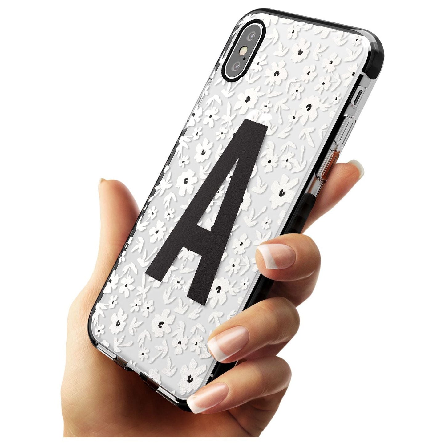 Initiale en gras personnalisée et florale