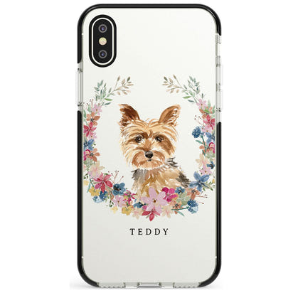 Personalised Yorkshire Terrier Floral Portrait