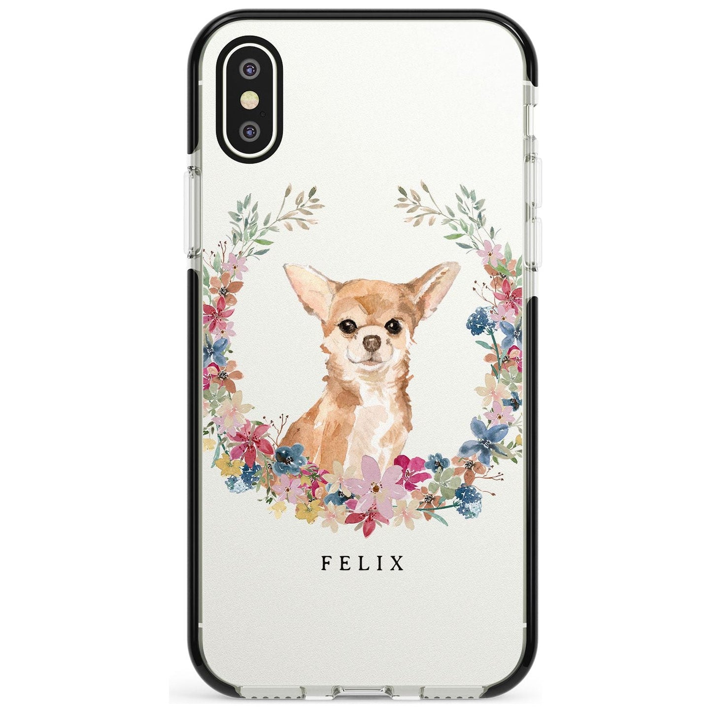 Personalised Chihuahua Floral Portrait