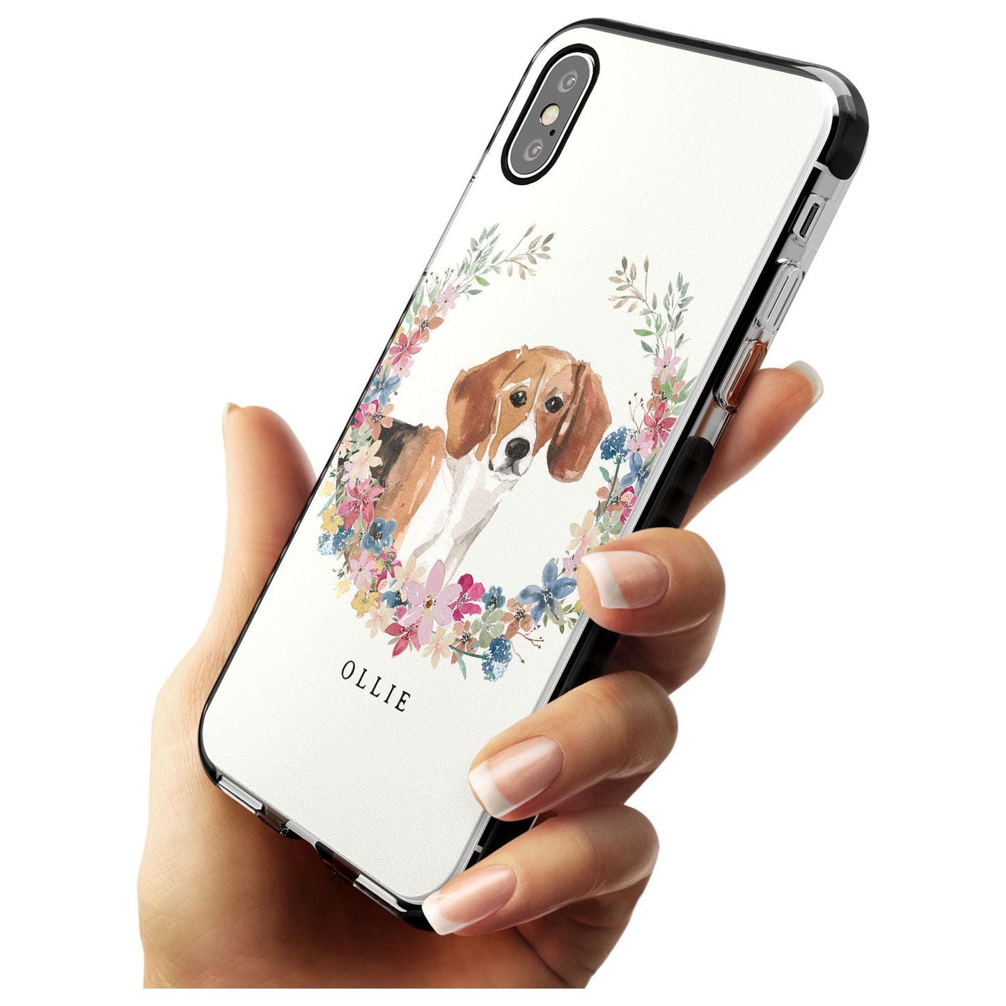 Personalised Beagle Floral Portrait