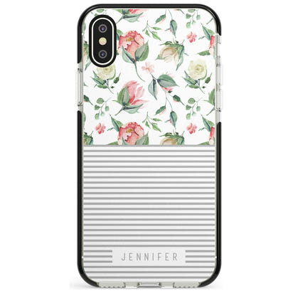 Personalised Light Floral Pattern & Stripes