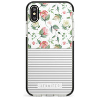 Personalised Light Floral Pattern & Stripes