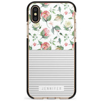 Personalised Light Floral Pattern & Stripes