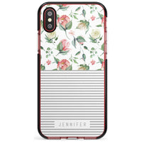 Personalised Light Floral Pattern & Stripes