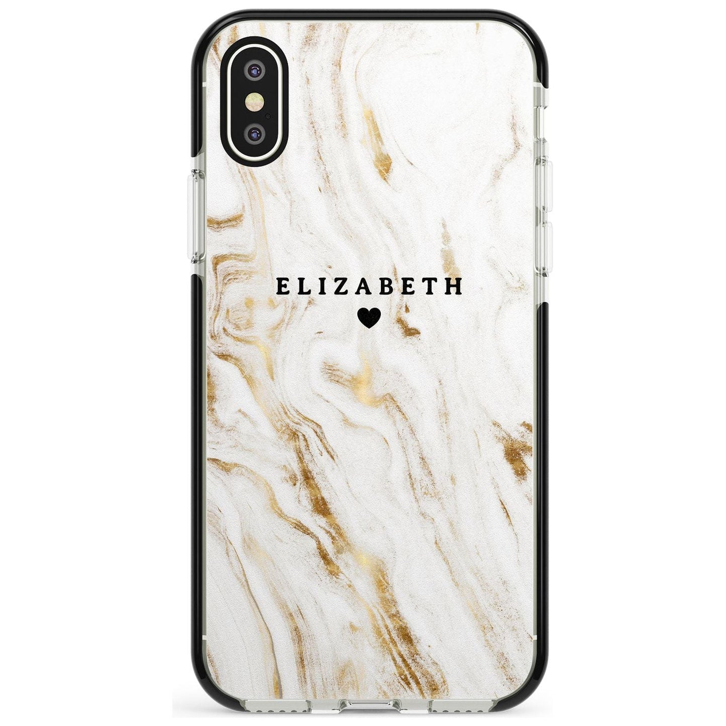 Personalised White & Gold Swirl Marble