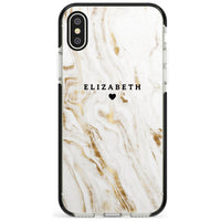 Personalised White & Gold Swirl Marble