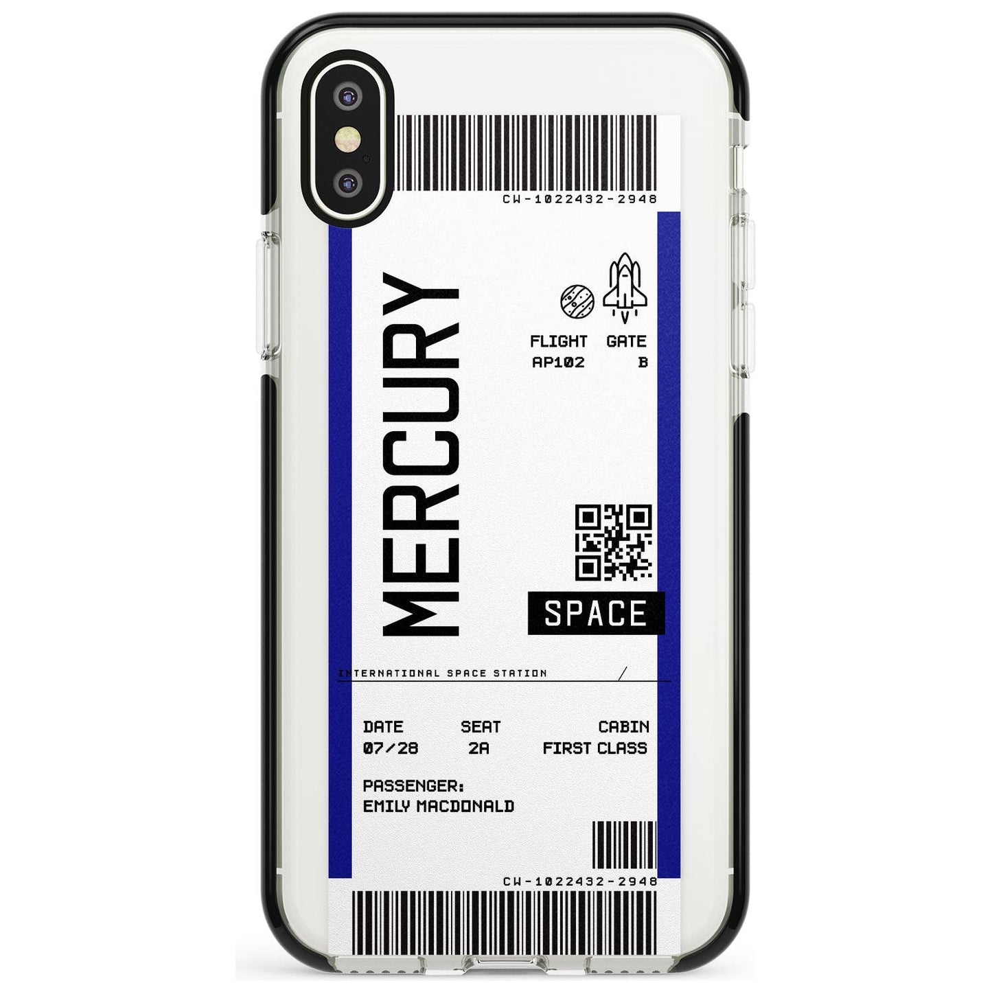 Personalised Mercury Travel Ticket