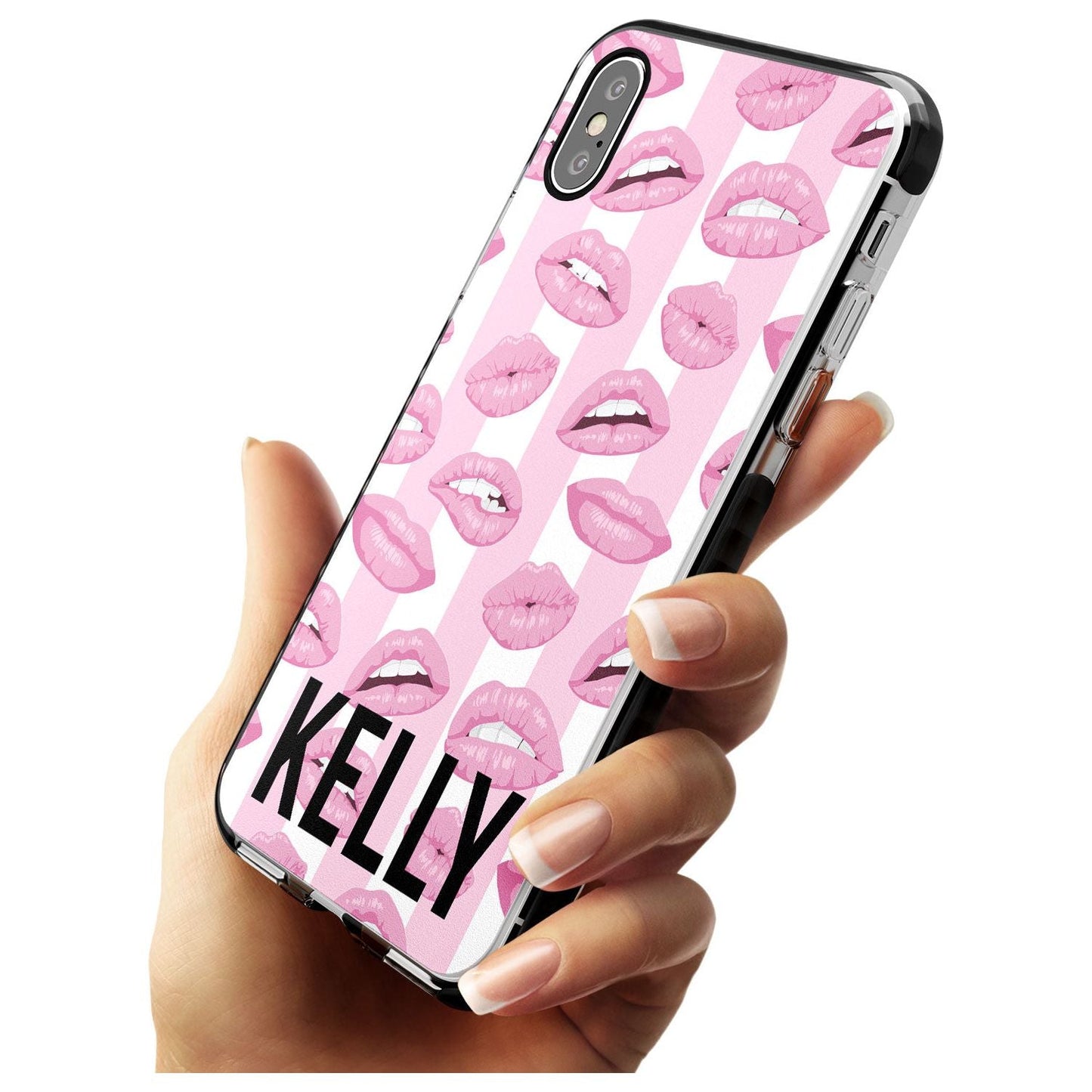 Personalised Pink Stripes & Lips