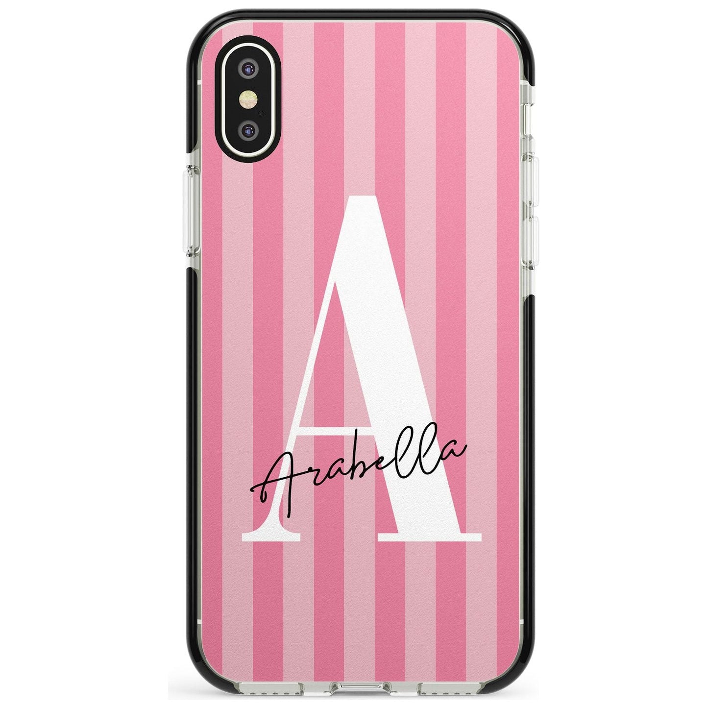 Personalised Pink Stripes Initial