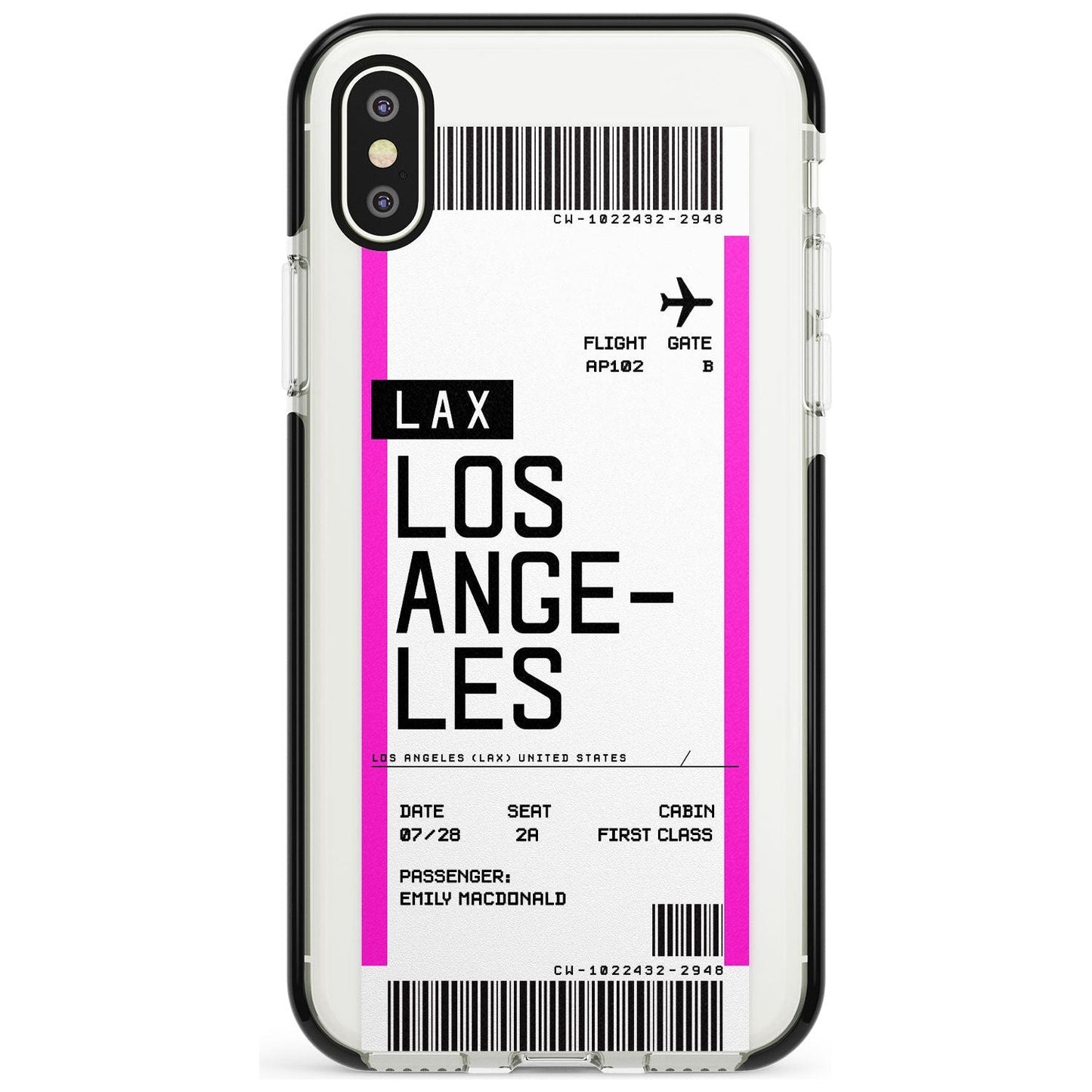 Personalisierte Bordkarte für Los Angeles