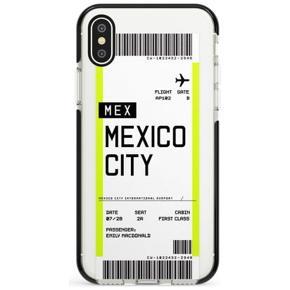 Carte d'embarquement personnalisée pour Mexico