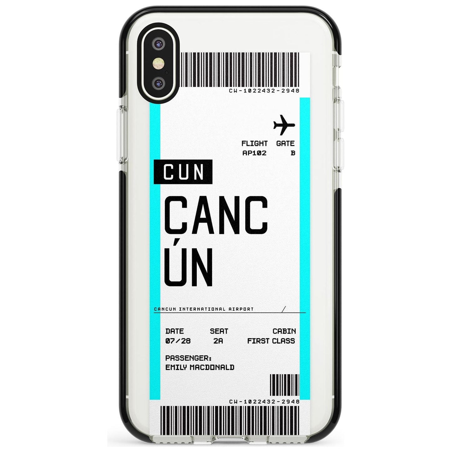 Personalised Cancún Boarding Pass
