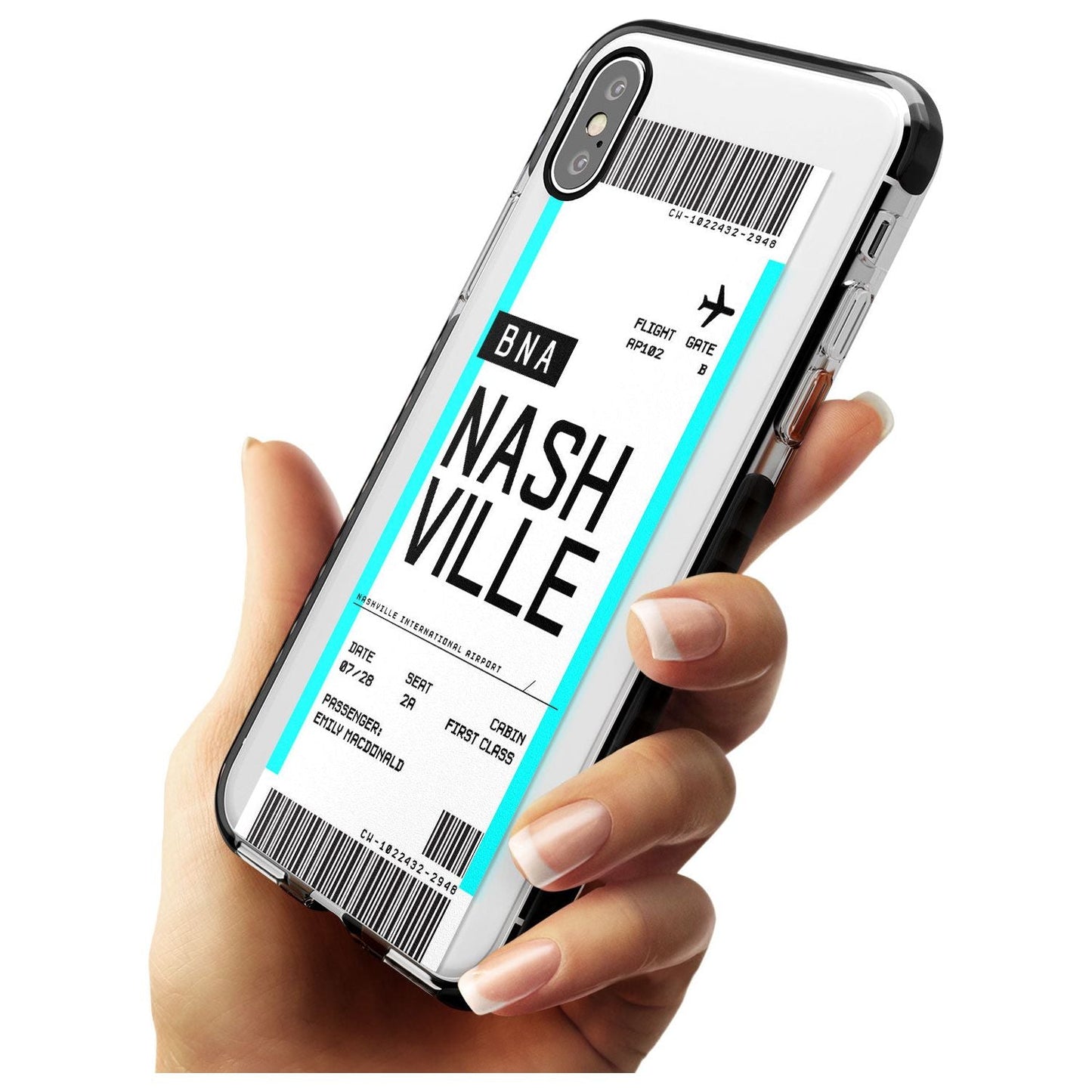 Carte d'embarquement personnalisée pour Nashville