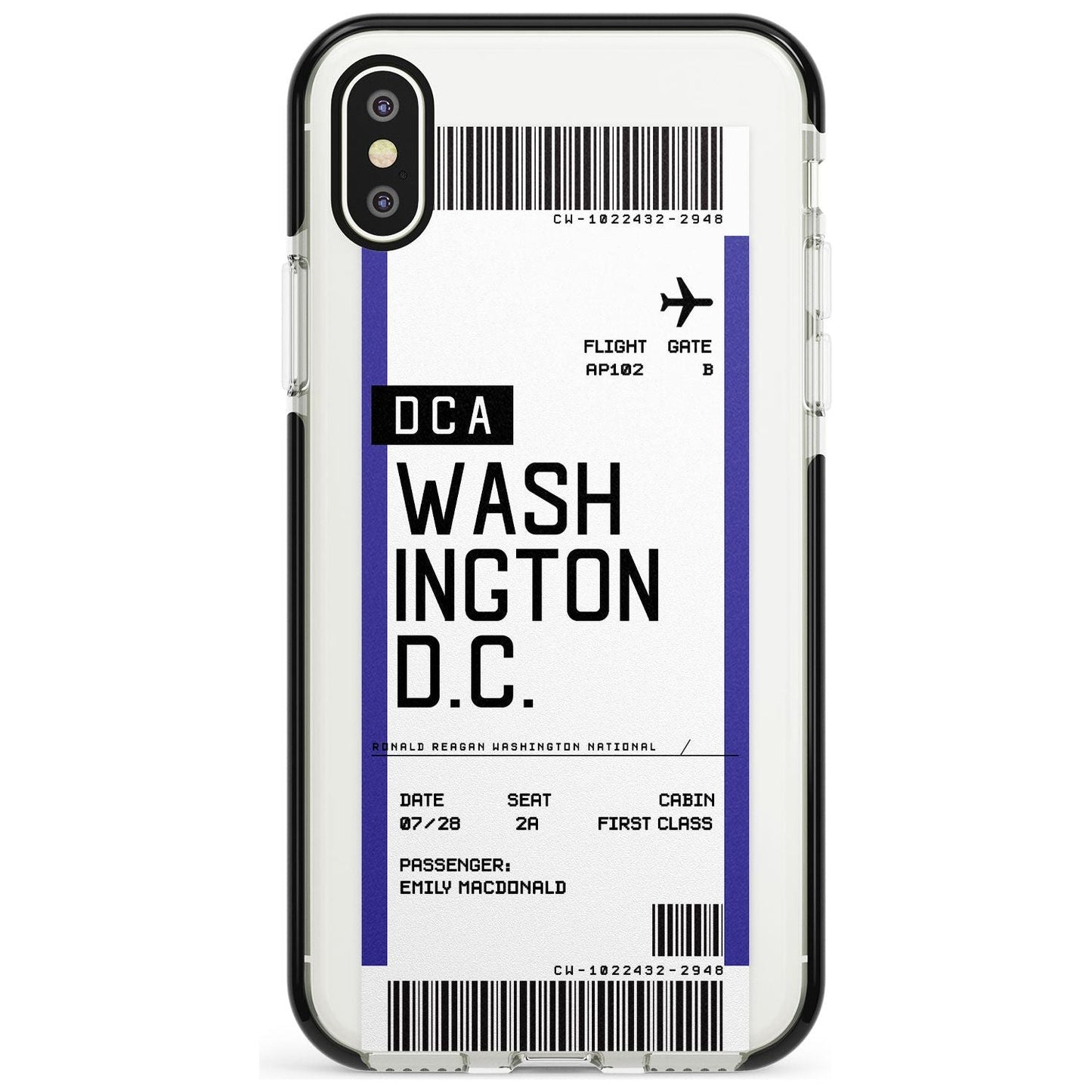 Personalised Washington D.C. Boarding Pass