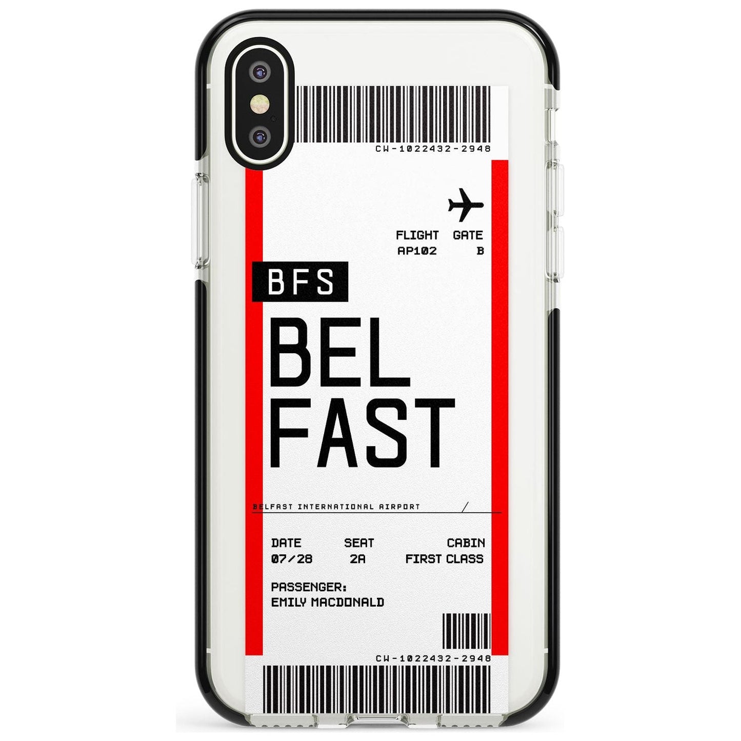 Personalised Belfast Boarding Pass