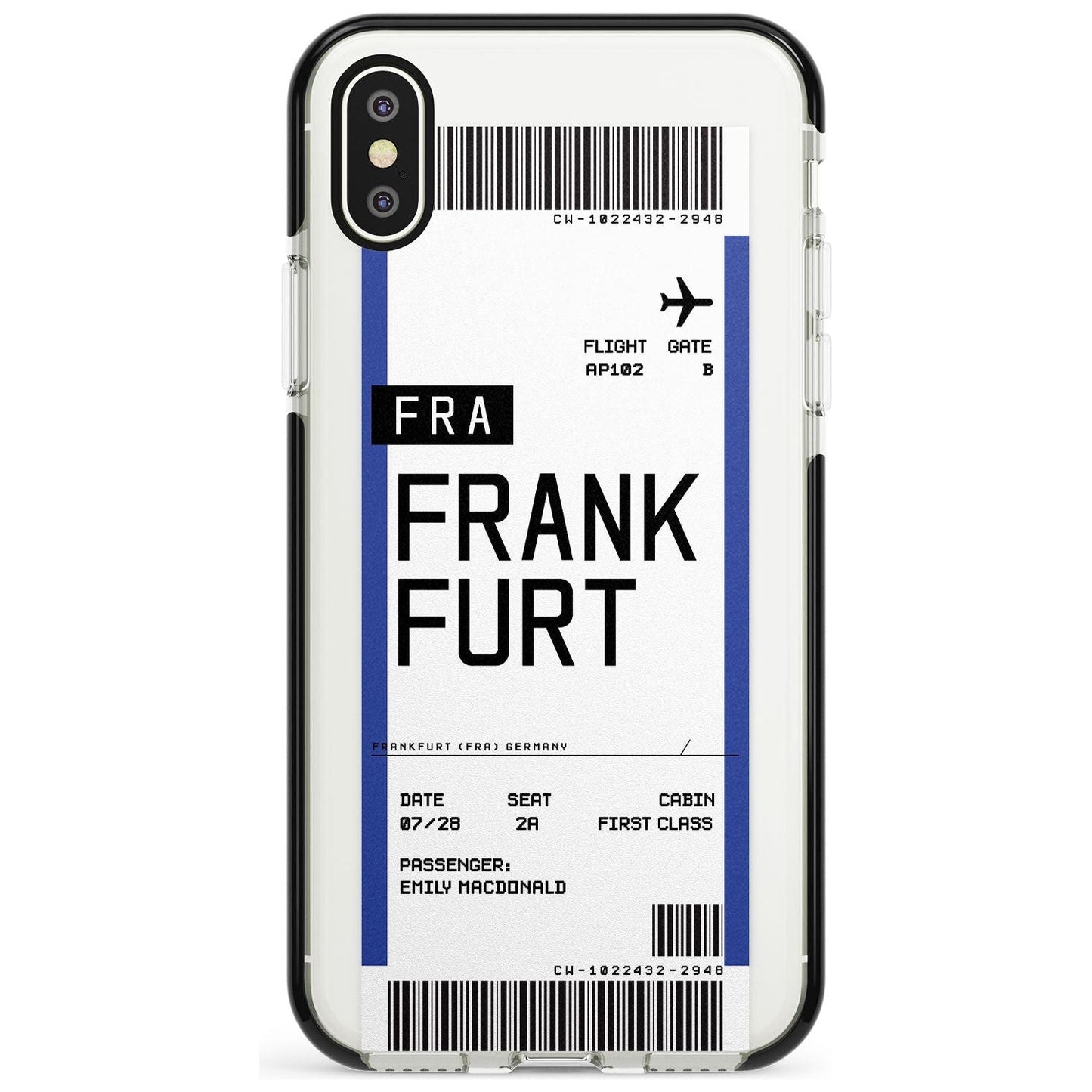 Personalised Frankfurt Boarding Pass