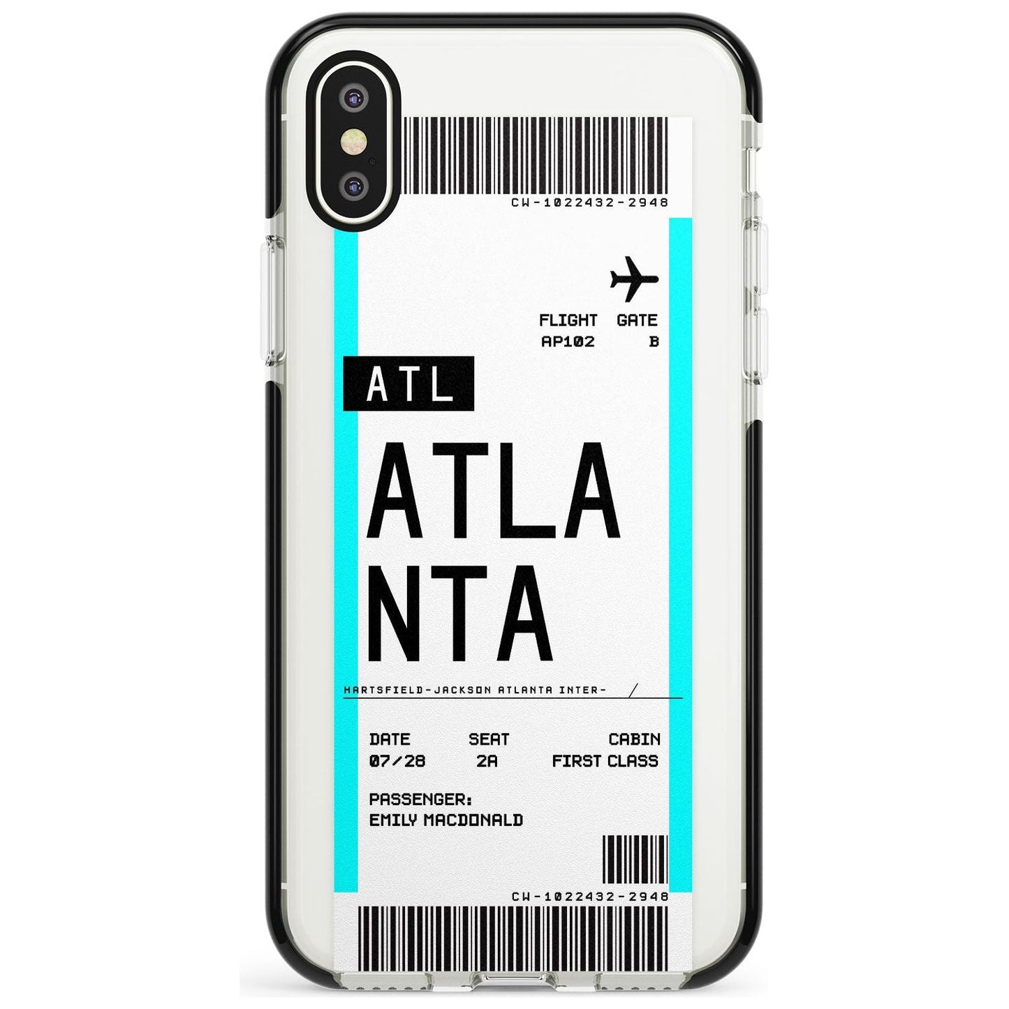 Personalisierte Atlanta-Bordkarte