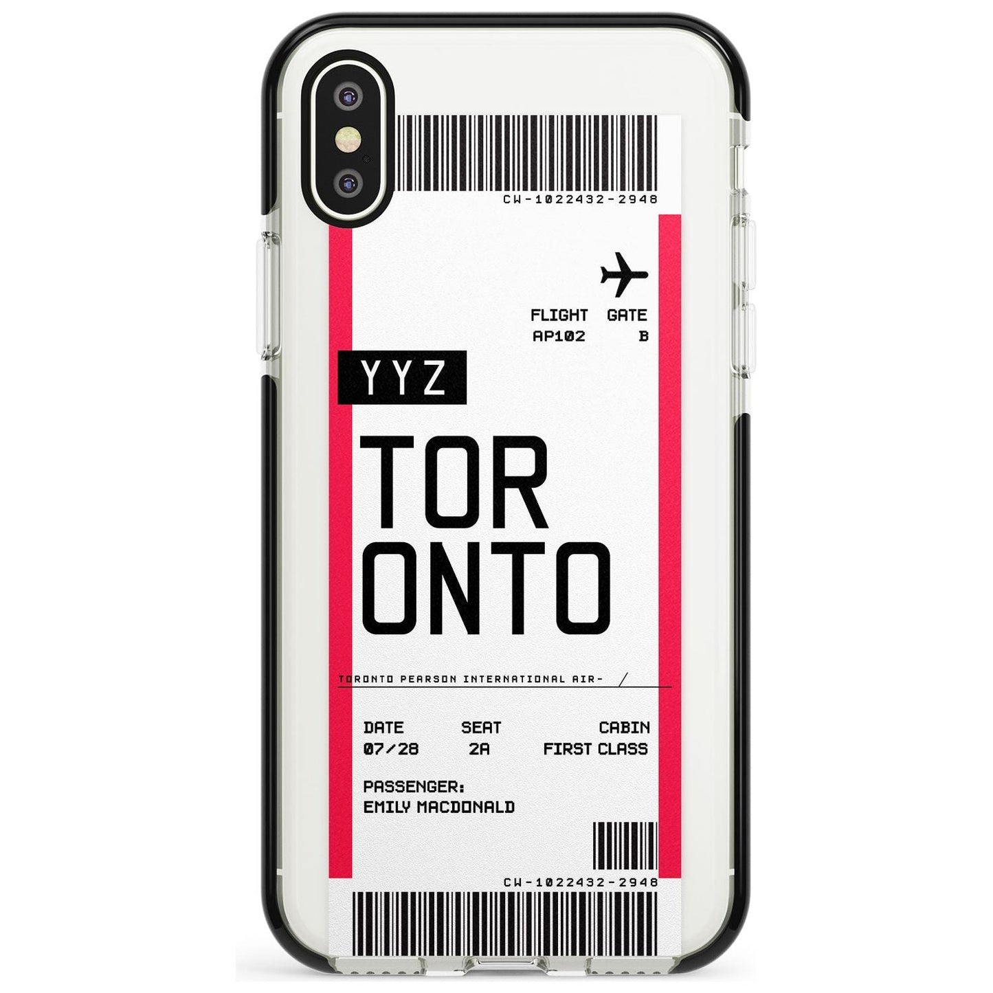 Personalised Toronto Boarding Pass