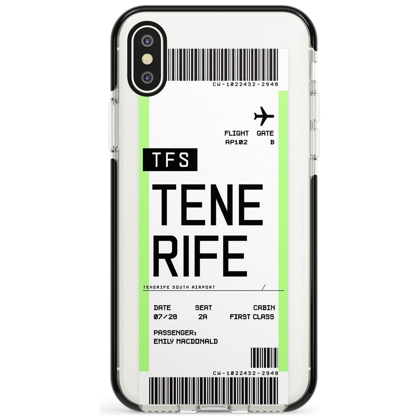 Personalised Tenerife Boarding Pass