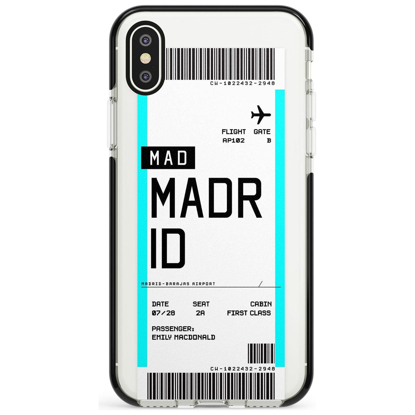 Personalised Madrid Boarding Pass