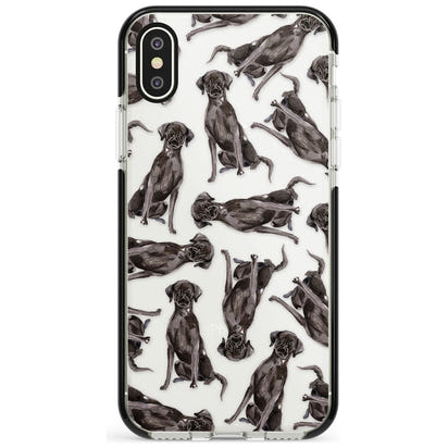 Black Labrador Watercolor Pattern