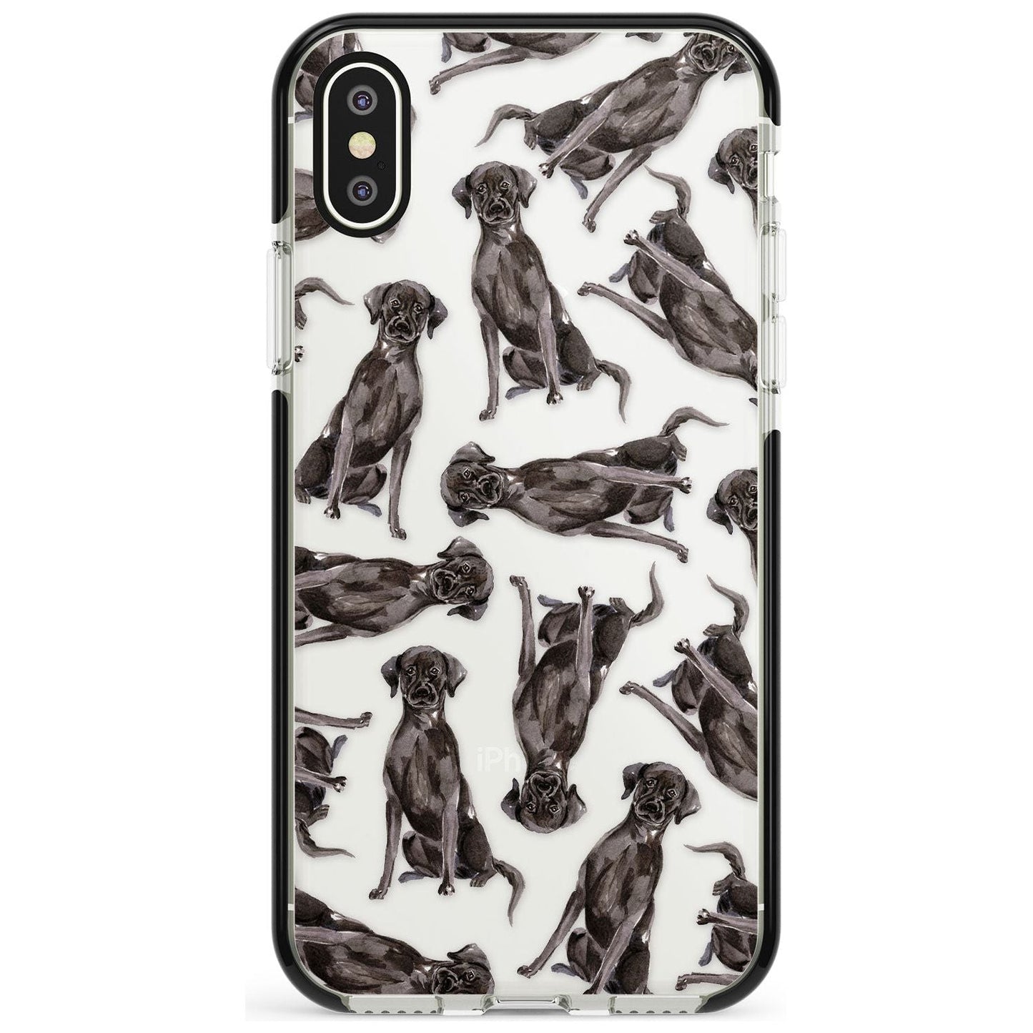 Black Labrador Watercolor Pattern