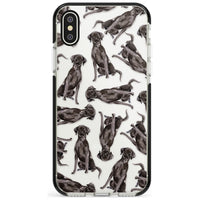 Black Labrador Watercolor Pattern