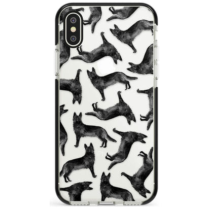 German Shepherd Pattern Black