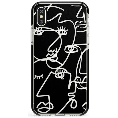 Abstract Line Art Clear Black