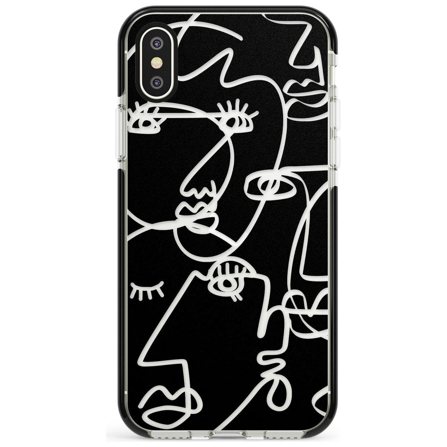 Abstract Line Art Clear Black