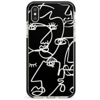 Abstract Line Art Clear Black