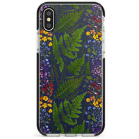 Busy Floral And Fern Design Navy