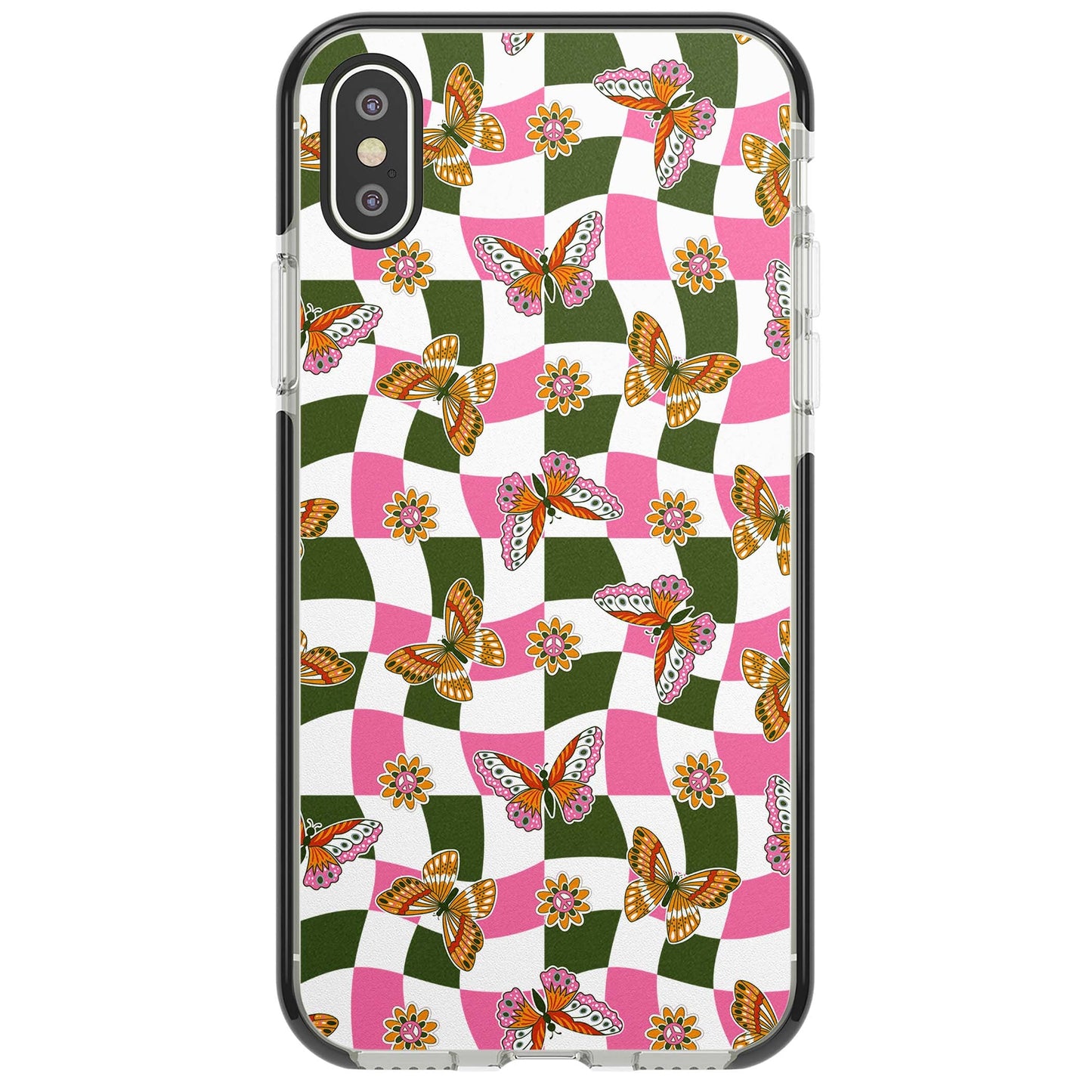 Wavy Butterfly Checked Pattern