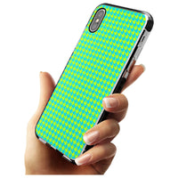 Neon Lime & Turquoise Houndstooth