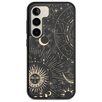 Soleil cosmique et symboles du zodiaque