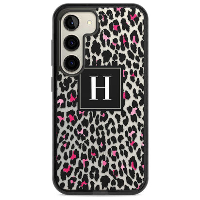 Personalised Clear Pink Leopard Monogram