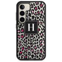 Personalised Clear Pink Leopard Monogram