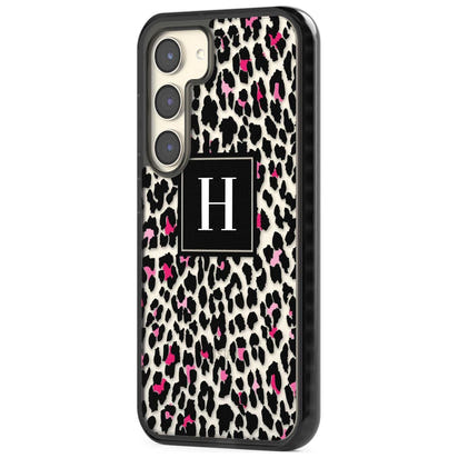 Personalised Clear Pink Leopard Monogram