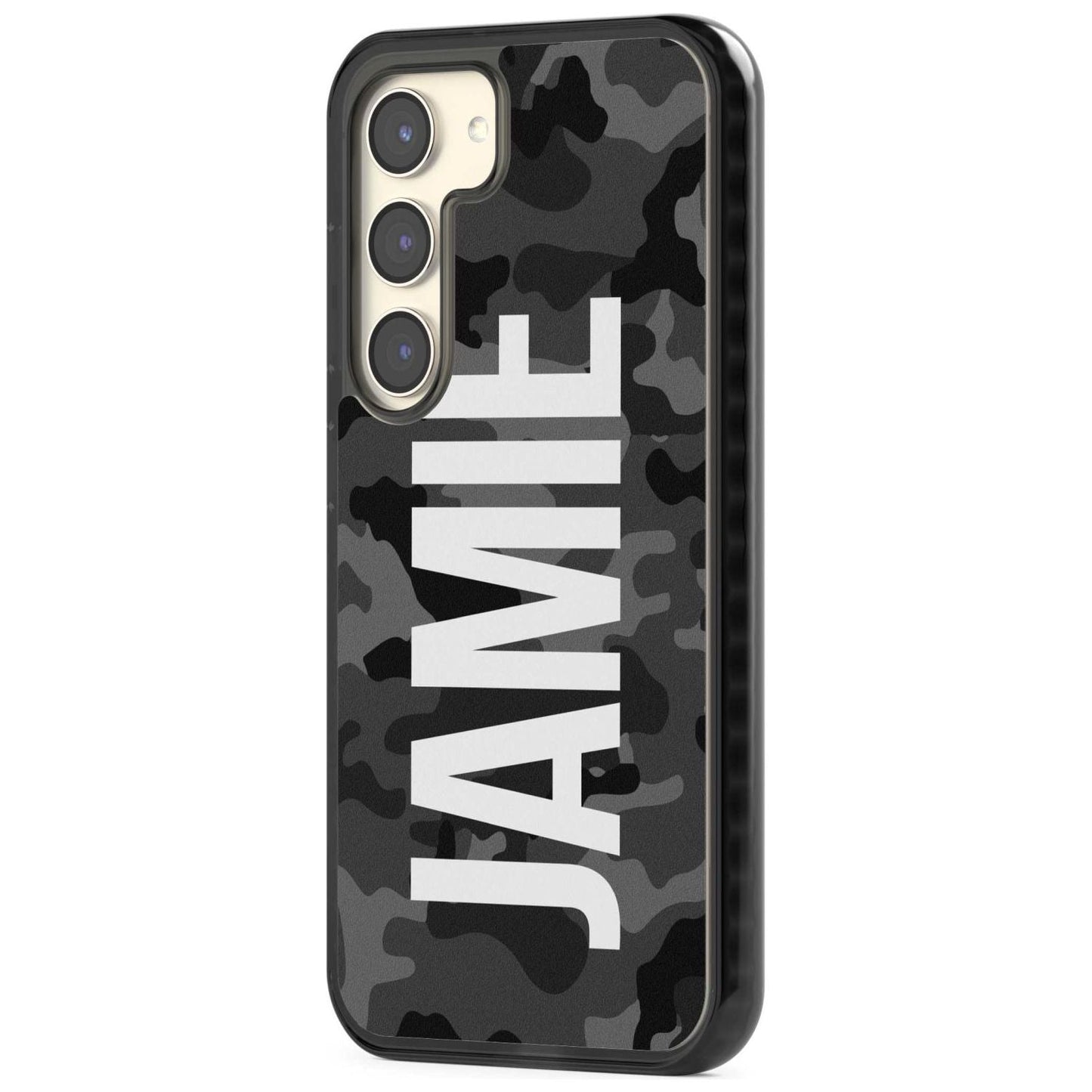 Personalised Black Camo Name Vertical
