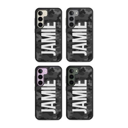 Personalised Black Camo Name Vertical