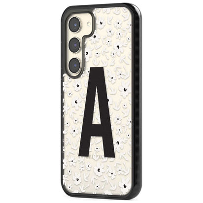 Initiale en gras personnalisée et florale