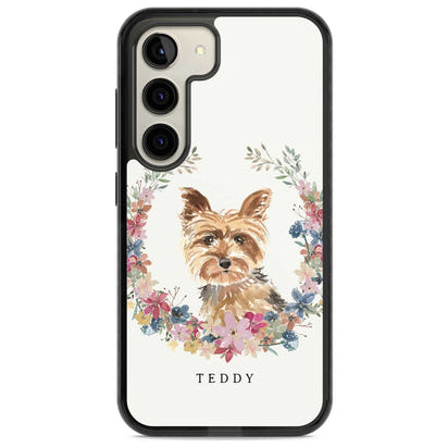 Personalised Yorkshire Terrier Floral Portrait
