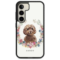 Personalised Brown Cockapoo Floral Portrait