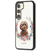 Personalised Brown Cockapoo Floral Portrait