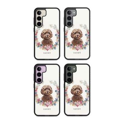 Personalised Brown Cockapoo Floral Portrait