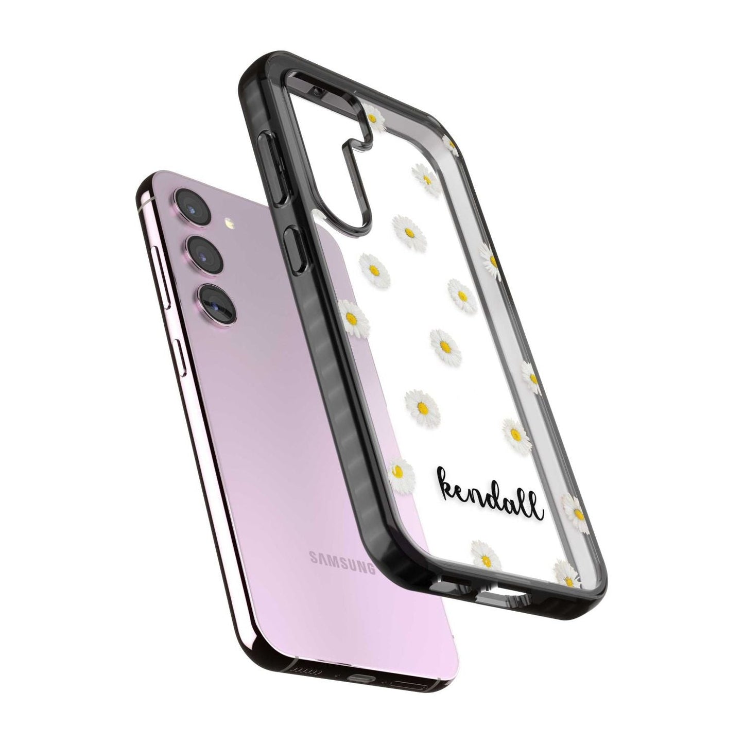 Personalised White Daisies & Cursive