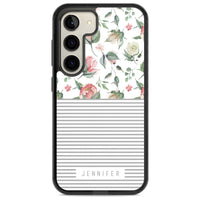 Personalised Light Floral Pattern & Stripes