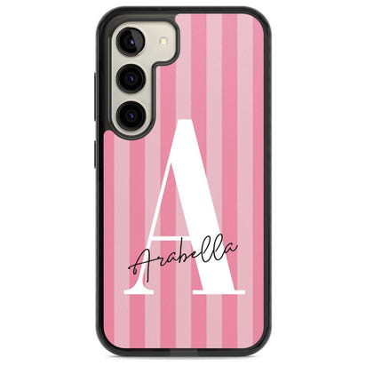Personalised Pink Stripes Initial